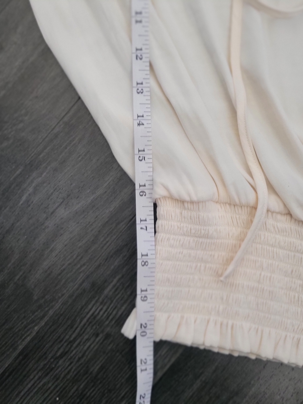 🎈SALE🎈EUC RACHEL Rachel Roy Tie-Neck Ruffle Sleeve Blouse Ivory SZ M Feminine - Picture 9 of 10